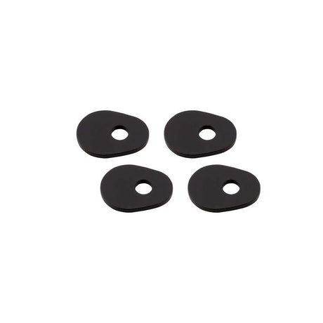 Blinker Montageplatten Highsider Smart schwarz, Alu, 36x28 mm, Ø 8 mm, Triumph