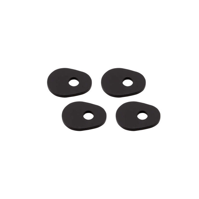 Blinker Montageplatten Highsider Smart schwarz, Alu, 36x28 mm, Ø 8 mm, Triumph