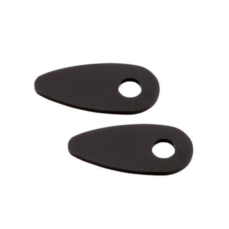 Blinker Montageplatten Highsider Smart schwarz, Alu, 46,5x22 mm, Ø 8 mm