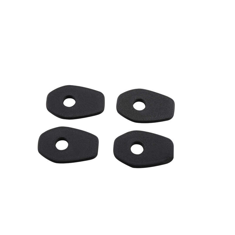 Blinker Montageplatten Highsider Smart schwarz, ABS, 40x27 mm, Ø 8,5 mm, Honda