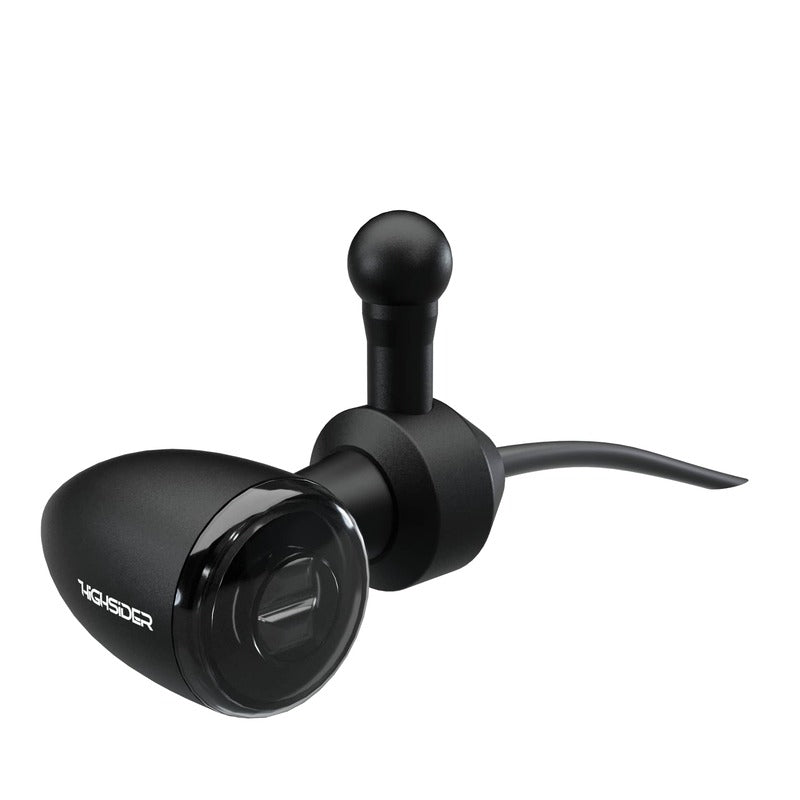 Blinkeradapter Paar Highsider Pro vorne, Schwarz, für Harley-Davidson Modelle