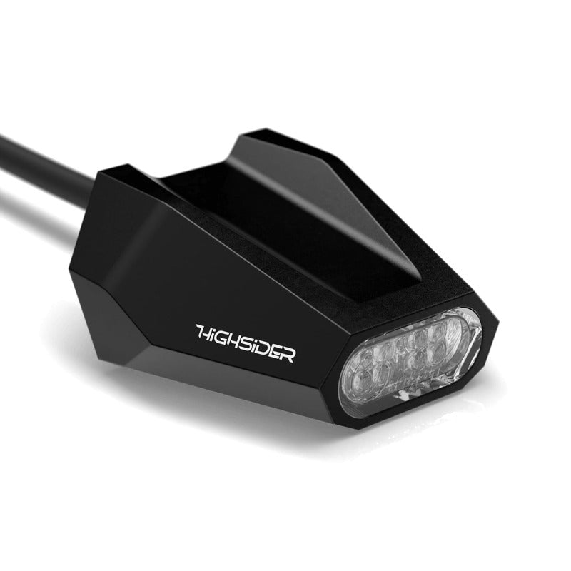 LED-Rücklicht Highsider Pro Split-V mit Kennzeichenleuchte, Schwarz, Glas Klar