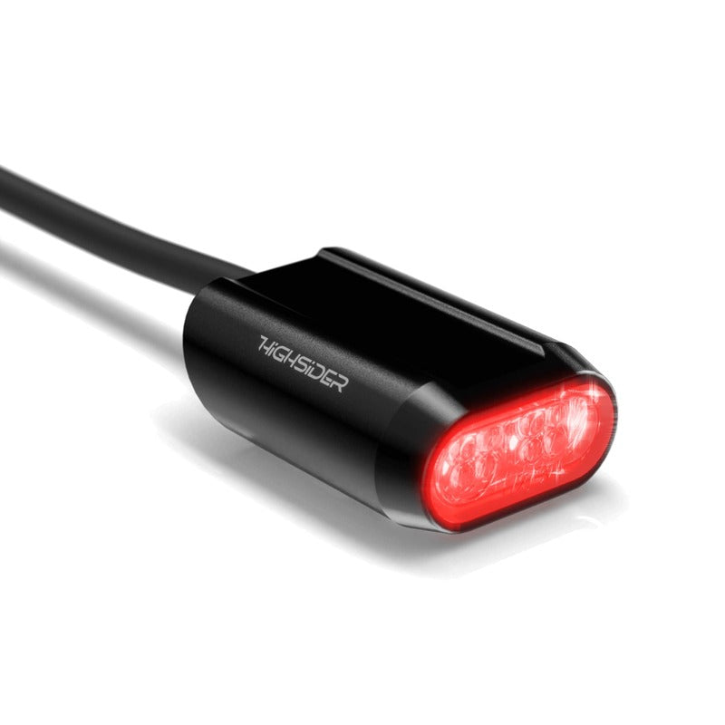 LED-Rücklicht Highsider Pro Split-RS mit Kennzeichenleuchte, Schwarz, Glas Klar