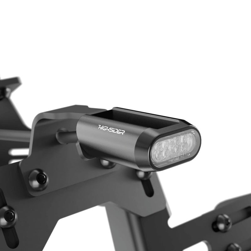 LED-Rücklicht Highsider Pro Split-RS mit Kennzeichenleuchte, Schwarz, Glas Klar