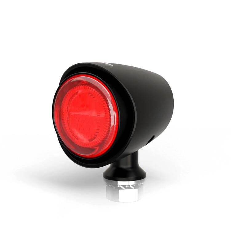 LED-Rücklicht Highsider Pro Akron-X, Mattschwarz, Glas Klar, E-geprüft, Ø 39 mm