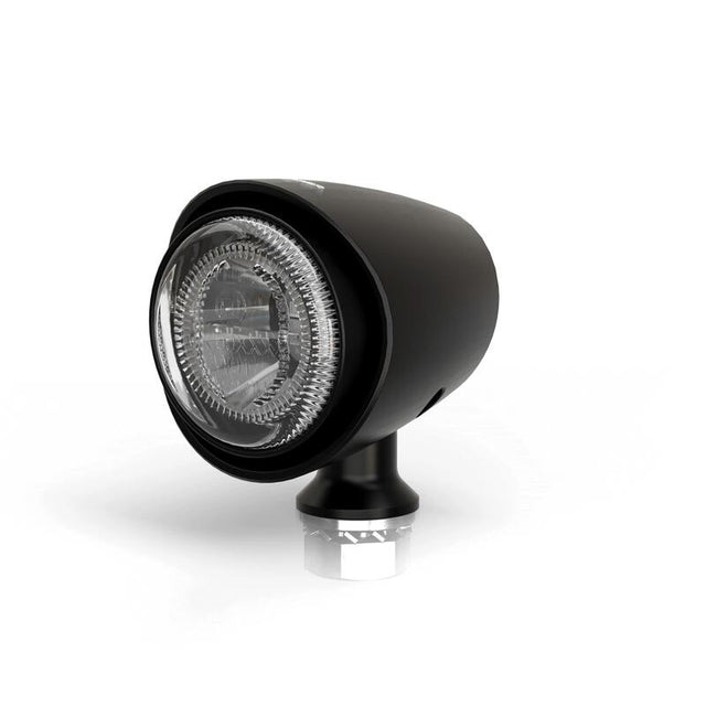 LED-Rücklicht Highsider Pro Akron-X, Mattschwarz, Glas Klar, E-geprüft, Ø 39 mm