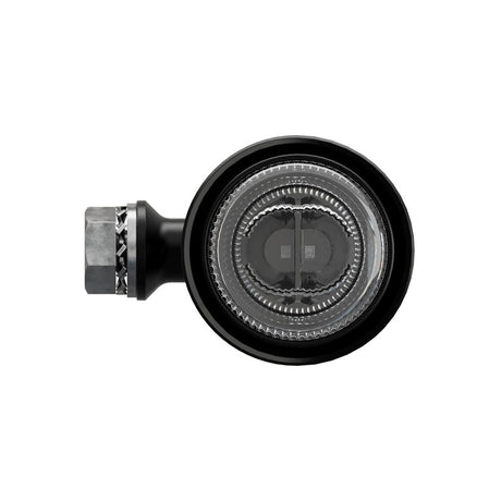LED-Rücklicht Highsider Pro Akron-X, Mattschwarz, Glas Klar, E-geprüft, Ø 39 mm
