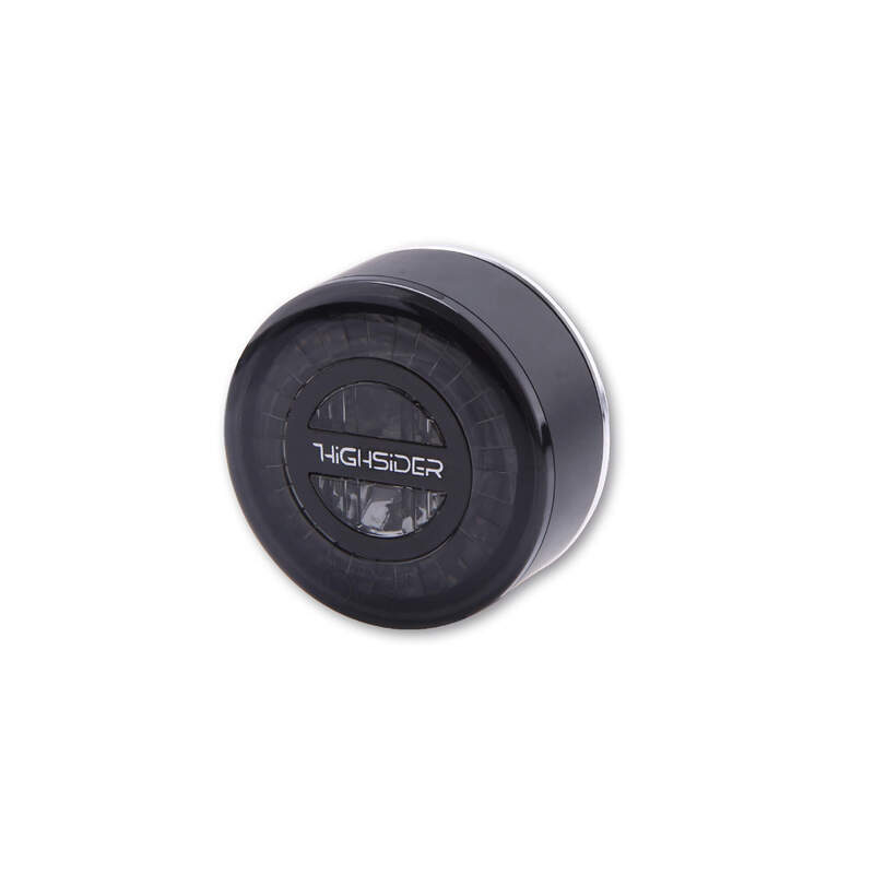 LED-Rücklicht Highsider Pro Rocket, Schwarz, Glas Getönt, E-geprüft, M8, Ø 45 mm