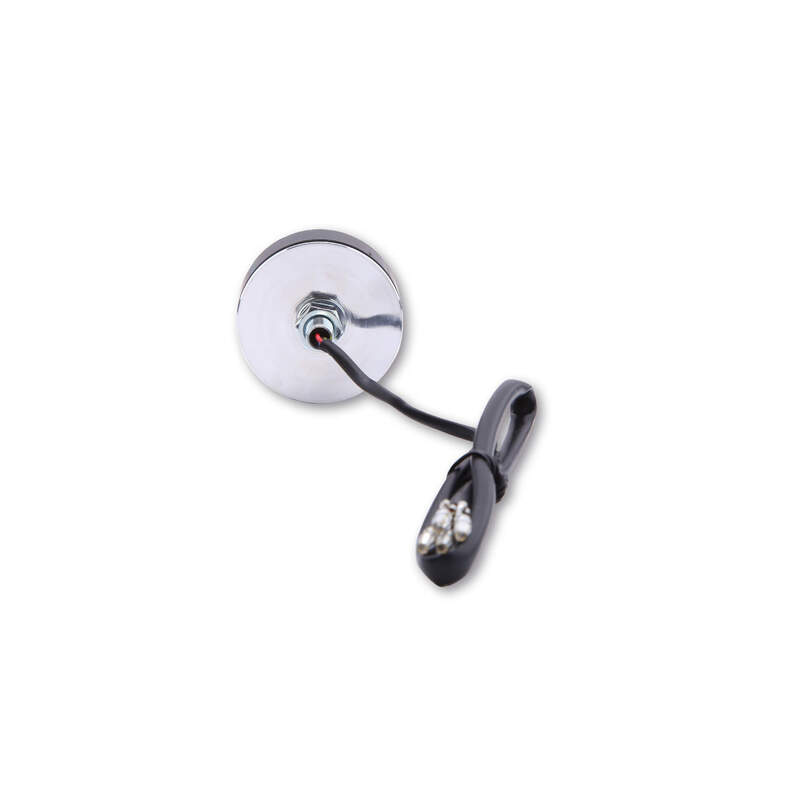 LED-Rücklicht Highsider Pro Rocket, Schwarz, Glas Getönt, E-geprüft, M8, Ø 45 mm