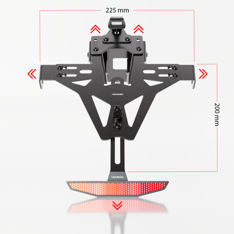 Kennzeichenhalter HIGHSIDER AKRON-RS PRO für Ducati Monster 937 (21-25)