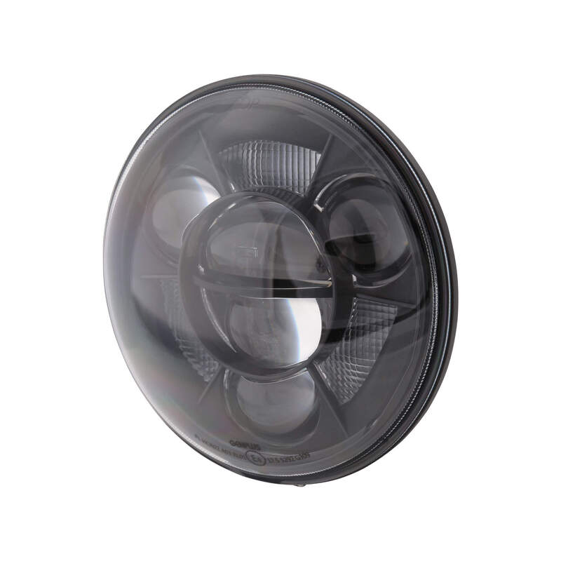 LED Hauptscheinwerfer-Einsatz 7 Zoll Highsider Pro Typ 11, Glas Klar, E-geprüft