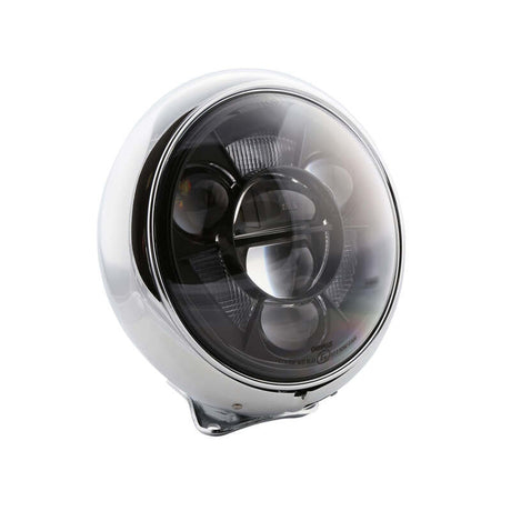 LED-Scheinwerfer 7 Zoll Highsider Pro HD-Style Typ 11, Chrom, HD Aufnahme