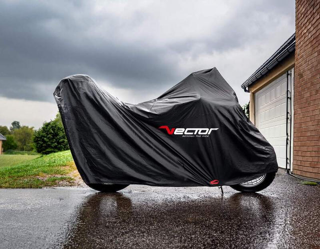 Abdeckplane VECTOR Innen & Außen für Motorräder mit Topcase & Scheibe