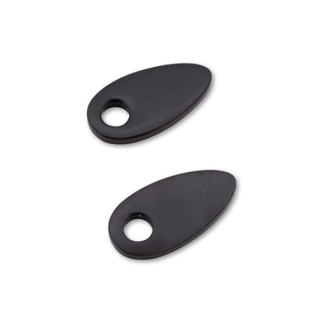 Blinker Montageplatten Highsider Smart schwarz, Alu, 41x21 mm, Ø 8 mm, für HD