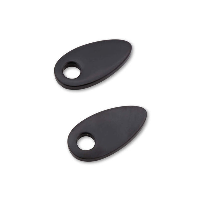 Blinker Montageplatten Highsider Smart schwarz, Alu, 41x21 mm, Ø 8 mm, für HD