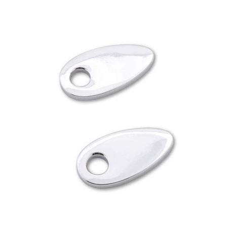 Blinker Montageplatten Highsider Smart chrom, Alu, 41x21 mm, Ø 8 mm, für HD