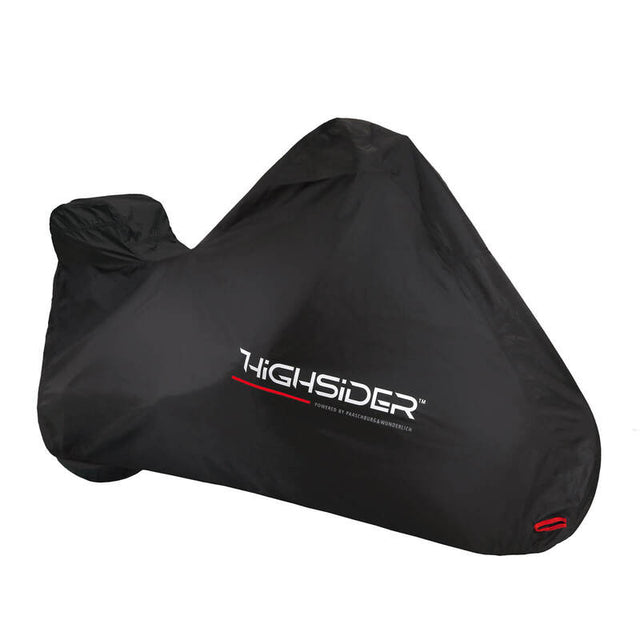 Abdeckplane Highsider Pro Outdoor mit Topcase, Schwarz, Größe M 203x80x119 cm