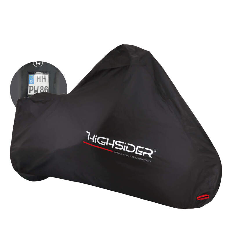 Abdeckplane Highsider Pro Outdoor mit Kennzeichenfenster, Schwarz, Größe M
