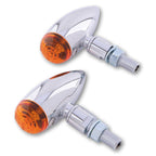 Blinker Highsider Smart Micro-Bullet, Chrom, Glas Orange, E-geprüft, 12V/21W