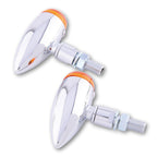 Blinker Highsider Smart Micro-Bullet, Chrom, Glas Orange, E-geprüft, 12V/21W