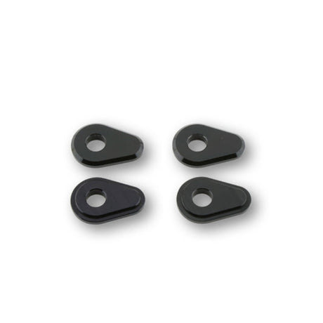 Blinker Montageplatten Highsider Smart schwarz, Alu, 38x26 mm, Ø 10 mm, Yamaha