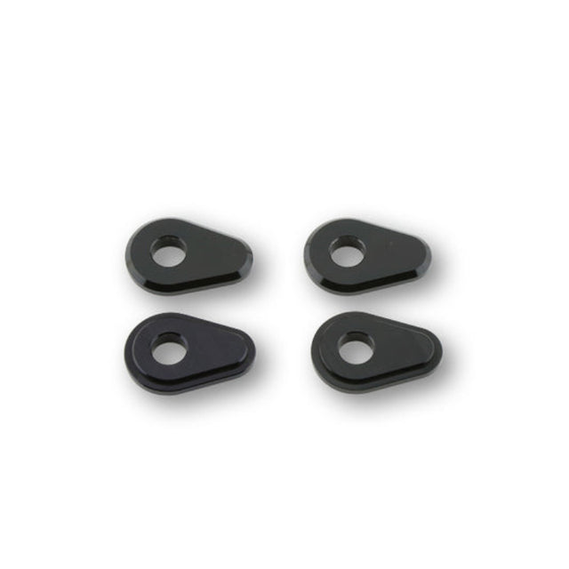 Blinker Montageplatten Highsider Smart schwarz, Alu, 38x26 mm, Ø 10 mm, Yamaha