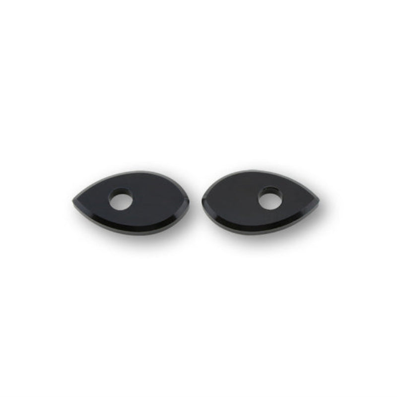 Blinker Montageplatten Highsider Smart schwarz, Alu, 50x29 mm, Ø 10 mm, Honda