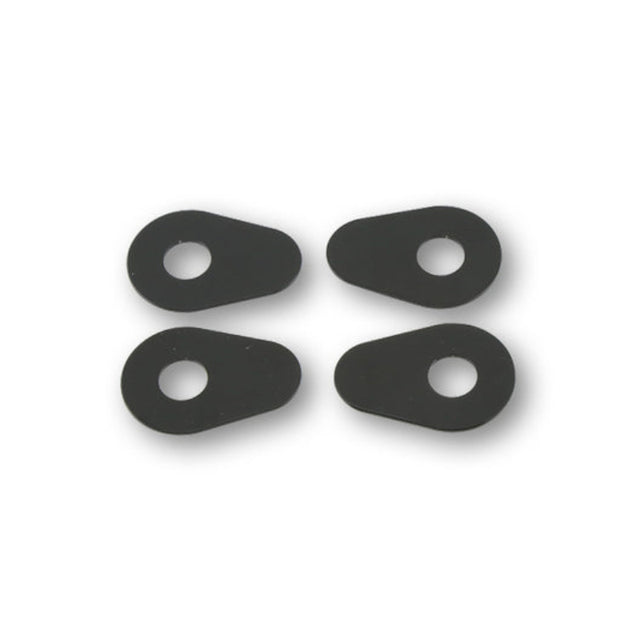 Blinker Montageplatten Highsider Smart schwarz, Alu, 39x27 mm, Ø 10 mm, Yamaha