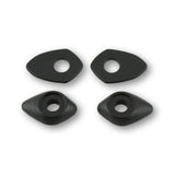 Blinker Montageplatten Highsider Smart schwarz, ABS, 36x25 mm, Ø 10 mm, Ducati