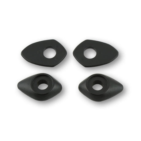 Blinker Montageplatten Highsider Smart schwarz, ABS, 36x25 mm, Ø 10 mm, Ducati