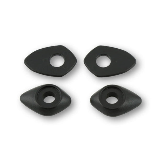 Blinker Montageplatten Highsider Smart schwarz, ABS, 36x25 mm, Ø 10 mm, Ducati