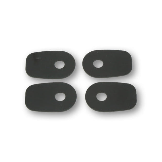 Blinker Montageplatten Highsider Smart schwarz, ABS, 51x33 mm, für Kawasaki