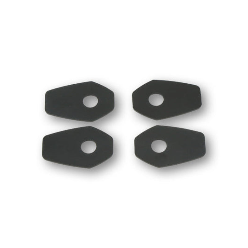 Blinker Montageplatten Highsider Smart schwarz, ABS, 48x31 mm, Ø 10 mm, Suzuki