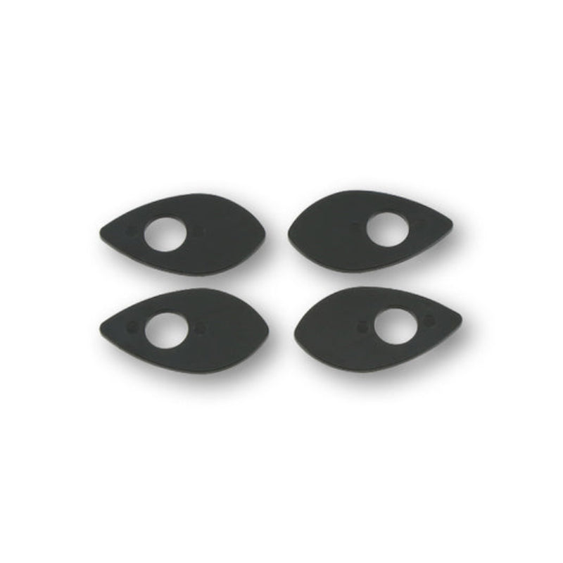 Blinker Montageplatten Highsider Smart schwarz, ABS, 50x28 mm, Ø 10 mm, Honda