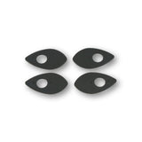 Blinker Montageplatten Highsider Smart schwarz, ABS, 50x28 mm, Ø 10 mm, Honda