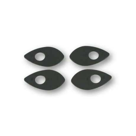 Blinker Montageplatten Highsider Smart schwarz, ABS, 50x28 mm, Ø 10 mm, Honda