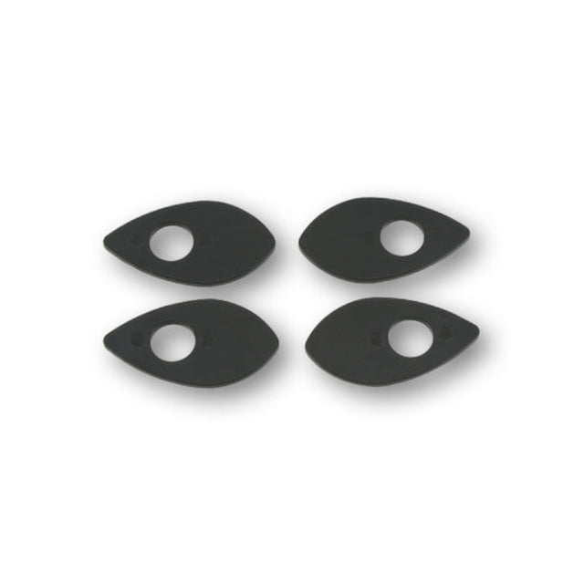 Blinker Montageplatten Highsider Smart schwarz, ABS, 50x28 mm, Ø 10 mm, Honda