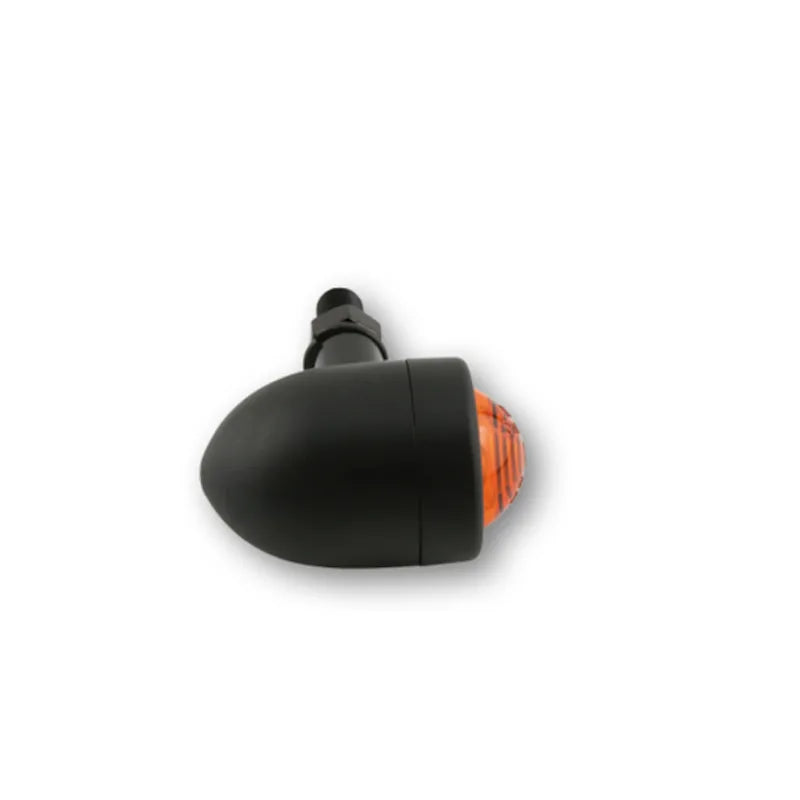 Blinker Highsider Smart Old School Typ 1, Schwarz, Glas Orange, E-geprüft, 21W
