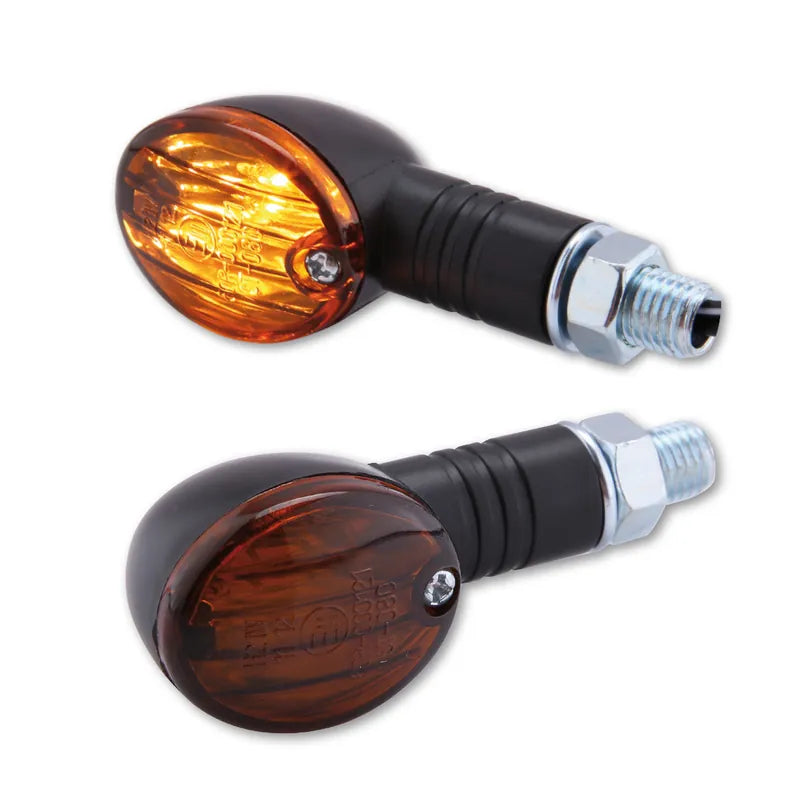 Blinker Highsider Smart Micro-Flash, Schwarz, Glas Getönt, E-geprüft, 12V/21W