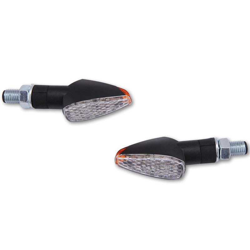 LED Blinker HIGHSIDER Smart Peak kurz, Schwarz, Klar, E-geprüft