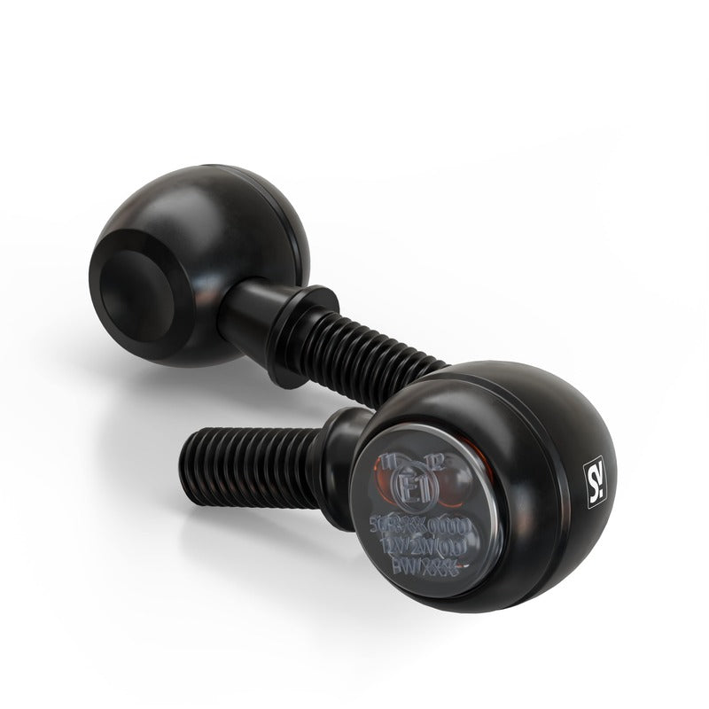 LED-Blinker mit Rück- & Bremslicht Highsider Smart Circula-S, Schwarz, Getönt