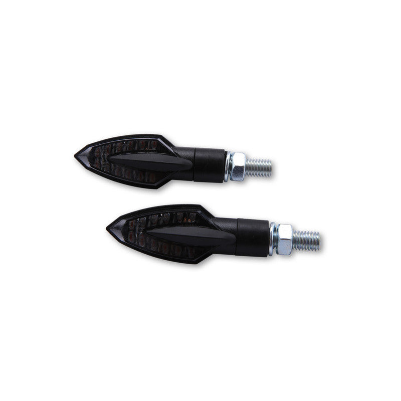 LED Blinker HIGHSIDER Smart Vinci, Schwarz, Getönt, E-geprüft