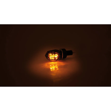 LED-Blinker Highsider Smart Tiny, Schwarz, Glas Getönt, E-geprüft für hinten