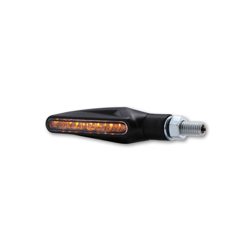 LED Blinker HIGHSIDER Smart Stix, Schwarz, Getönt, E-geprüft
