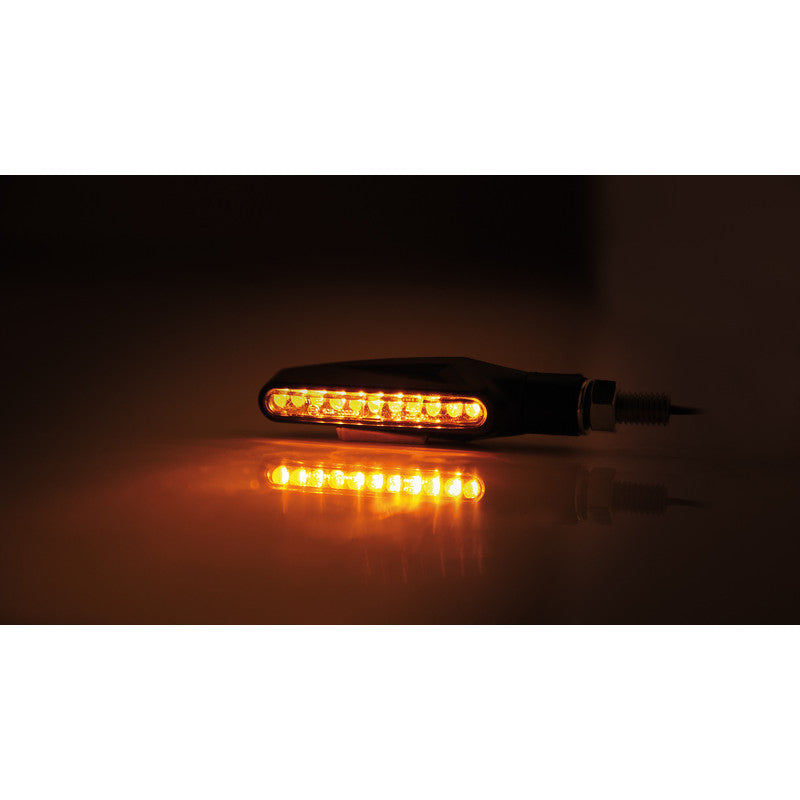 LED Blinker HIGHSIDER Smart Stix, Schwarz, Getönt, E-geprüft