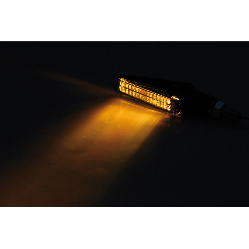 LED Blinker HIGHSIDER Smart Fineline, Schwarz, Getönt, E-geprüft