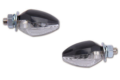 LED-Blinker Highsider Smart Drop, Schwarz, Glas Klar, E-geprüft, 12V/0,6W