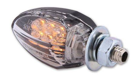 LED-Blinker Highsider Smart Drop, Schwarz, Glas Klar, E-geprüft, 12V/0,6W