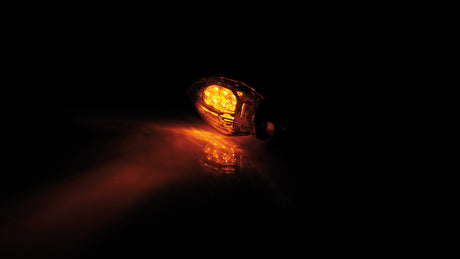 LED-Blinker Highsider Smart Drop, Schwarz, Glas Klar, E-geprüft, 12V/0,6W
