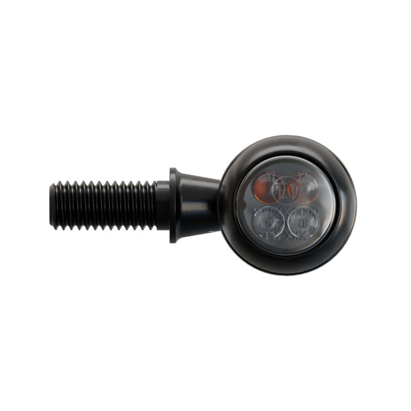 LED-Blinker mit Positionslicht Highsider Smart Circula-S, Schwarz, Getönt, 12V